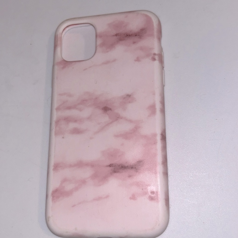 Pink marble aesthetic, iPhone 11 case